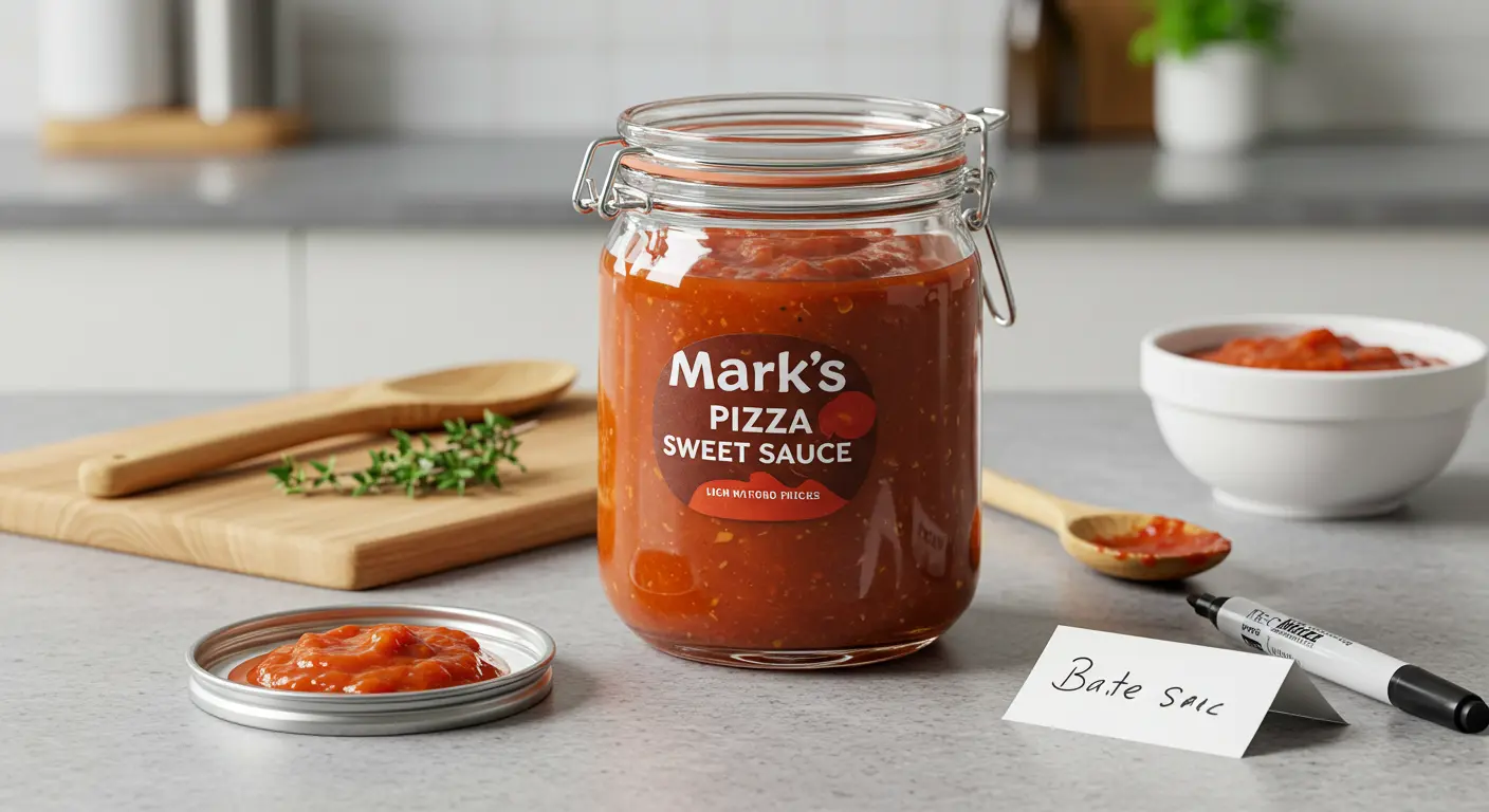 Storing Homemade Marks Pizza Sweet Sauce