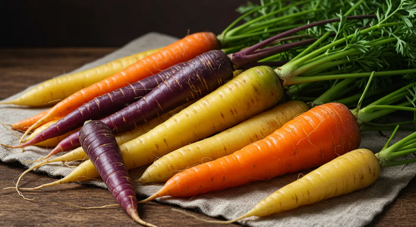 Carrots were originally purple and yellow before the orange variety became popular
