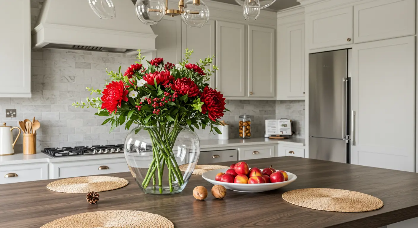 Aesthetic Enhancements for Your Kitchen Island Decorative Accents Vases and Centerpieces Place a vase of fresh flowers or a stylish centerpiece on the island to add color and life. Seasonal arrangements can keep the decor f