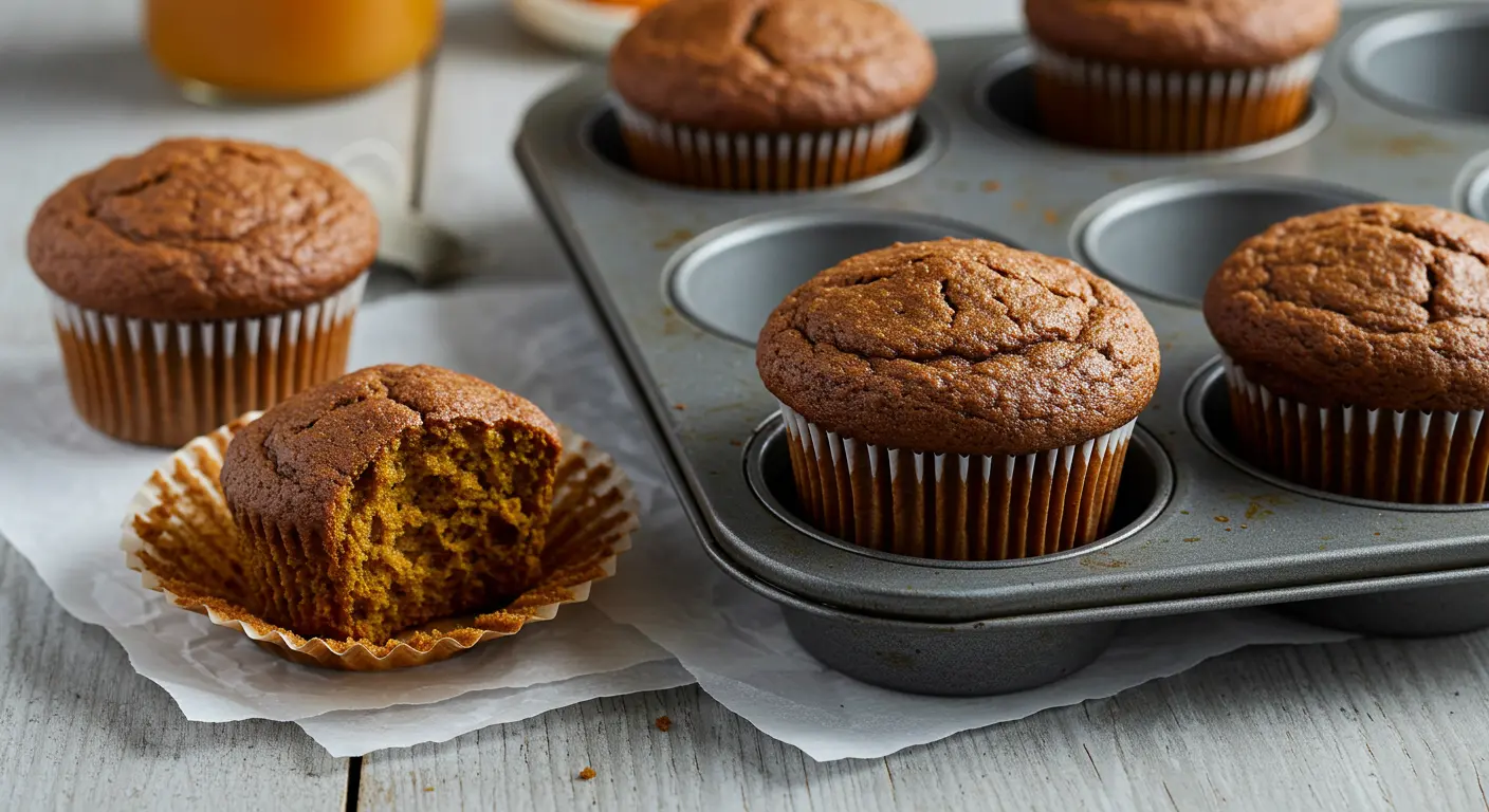 Pumpkin Gingerbread Muffins