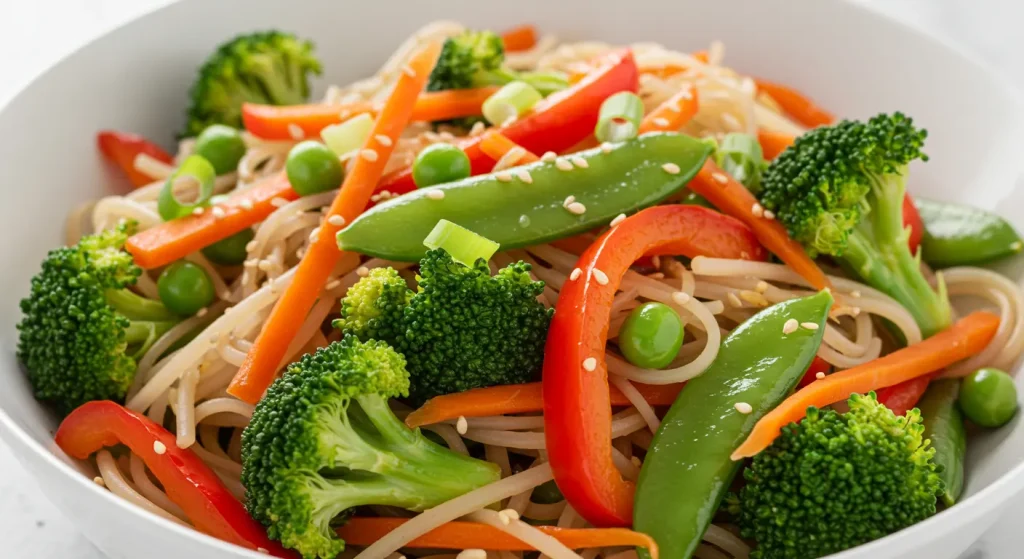 Gluten-Free Veggie Stir-Fry with Rice Noodles