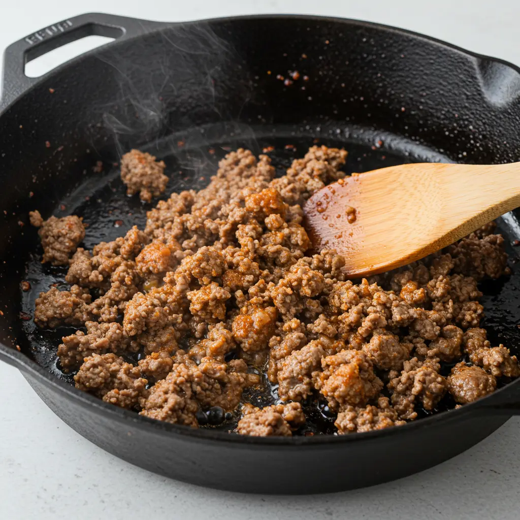 Steps To Make Creamy Beef Pasta