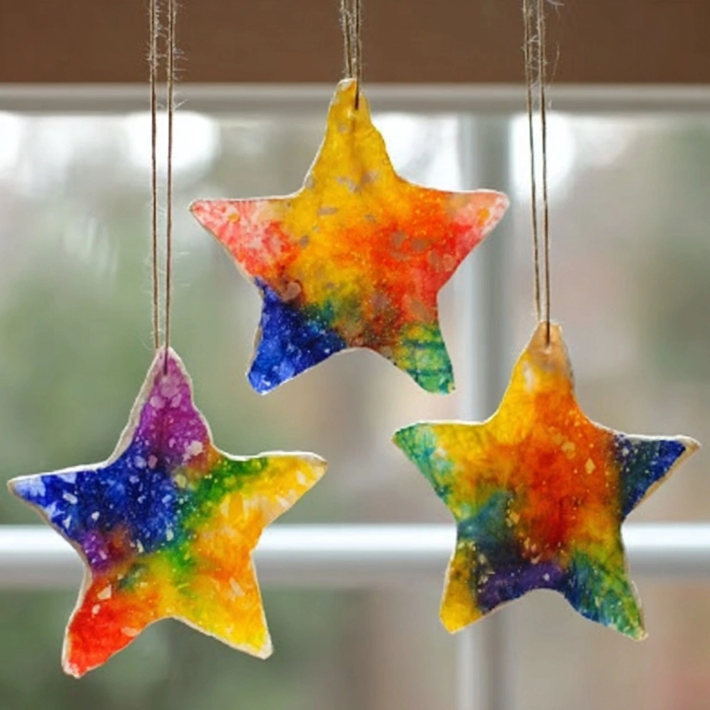 Crayon Star Suncatchers