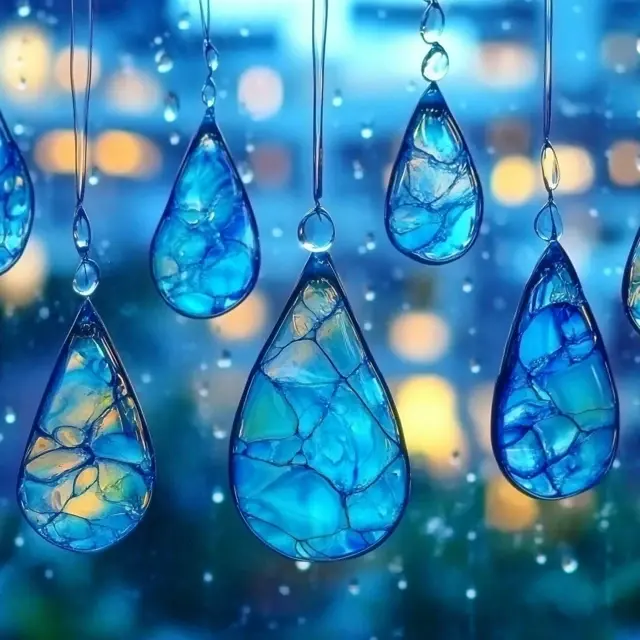 DIY Blue Crayon Suncatchers