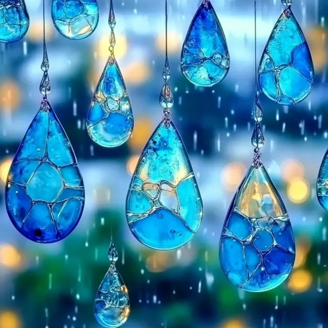 DIY Blue Crayon Suncatchers