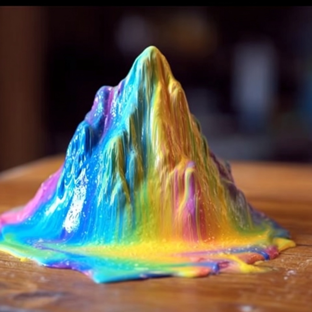Foamy Rainbow Eruption Mountains