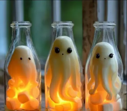 Glow-in-the-Dark Ghost Jars