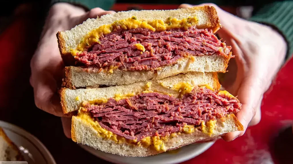 Montreal Smoked Meat Homemade Canadian Deli Sandwich