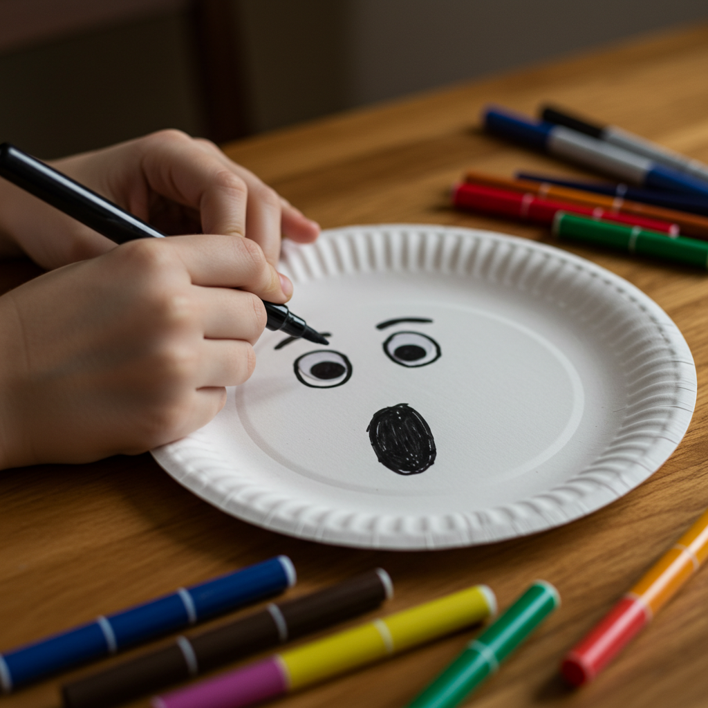 Paper Plate Ghost
