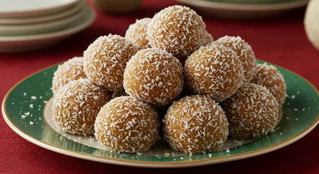 Finished Newfoundland Snowballs on Serving Plate