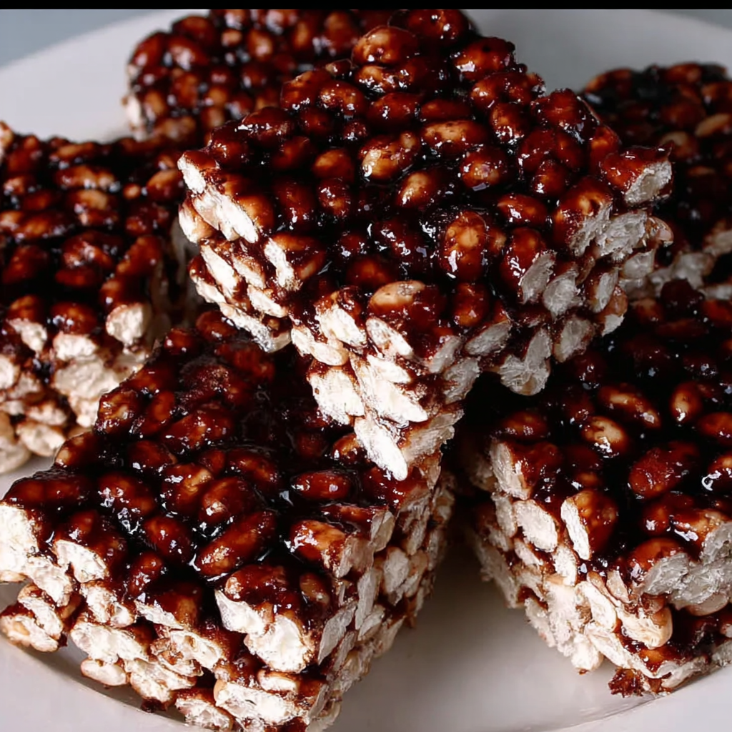Puffed Wheat Squares — Chewy No-Bake Chocolate Cereal Bars