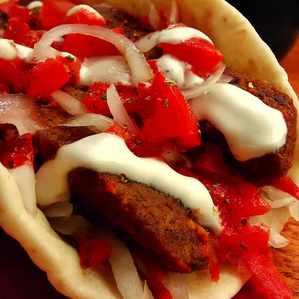 Vegetarian Donairs with Vegan Donair “Meat”