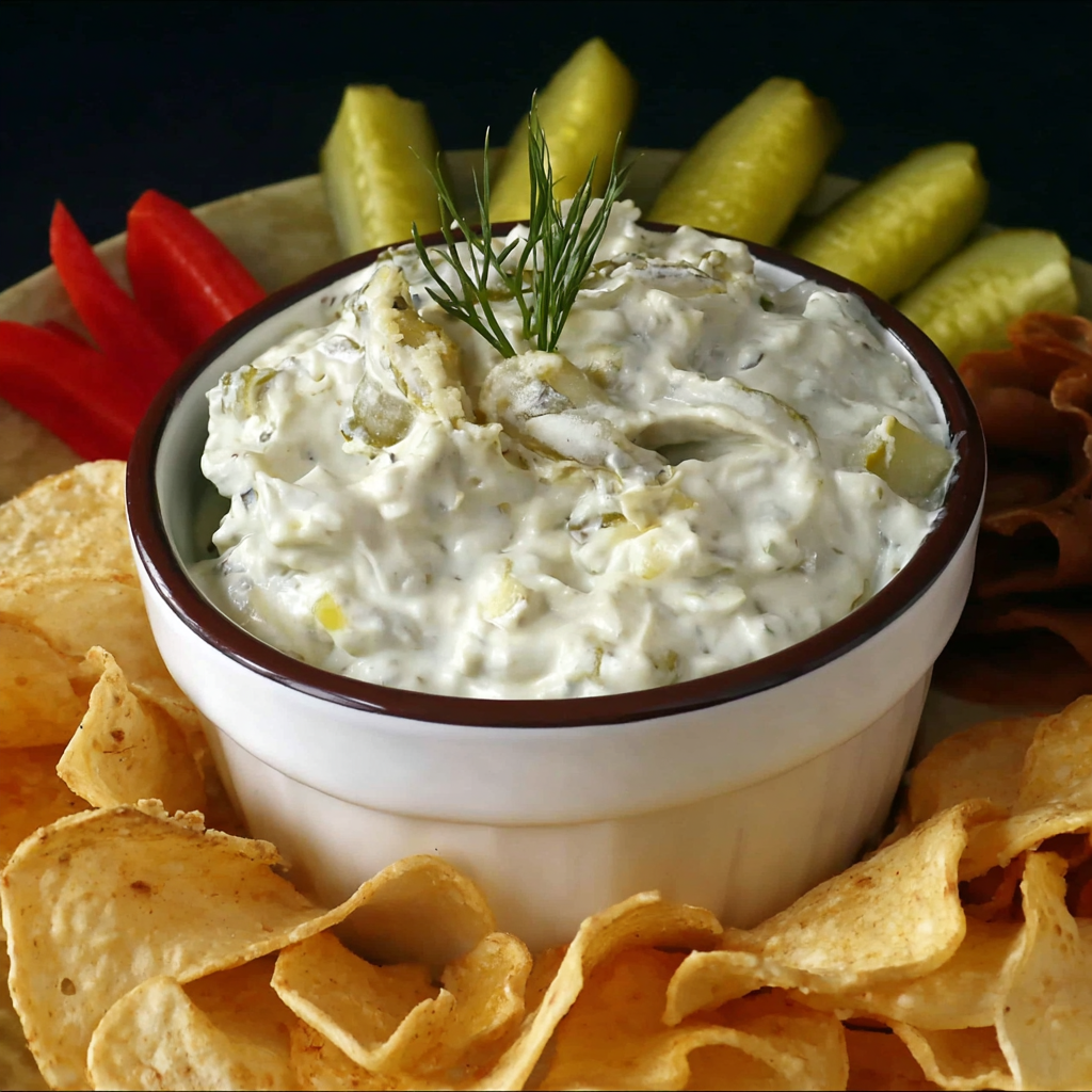 Creamy Dill Pickle Cream Cheese Dip