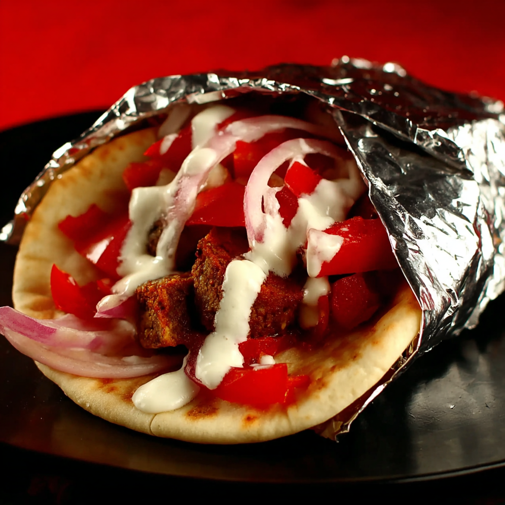 Vegetarian Donairs with Vegan Donair “Meat”