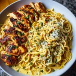 Creamy Garlic Parmesan Chicken Spaghetti