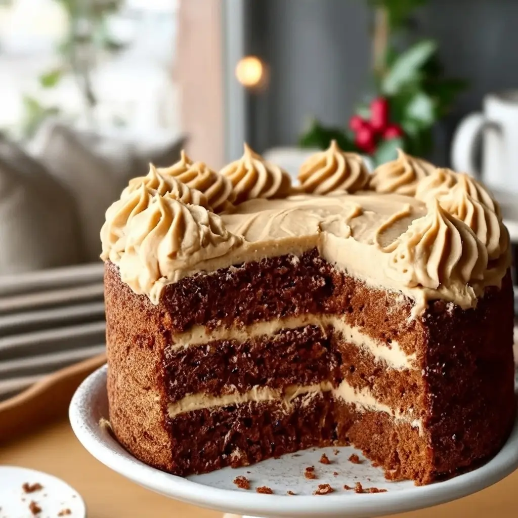 Gingerbread Cake with Cinnamon-Molasses Frosting 