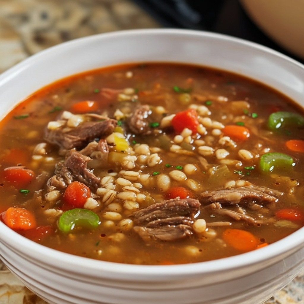 Old-Fashioned Beef Barley Soup