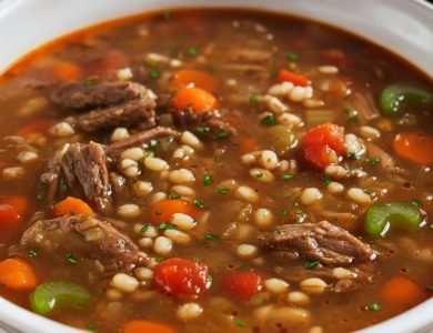 Old-Fashioned Beef Barley Soup