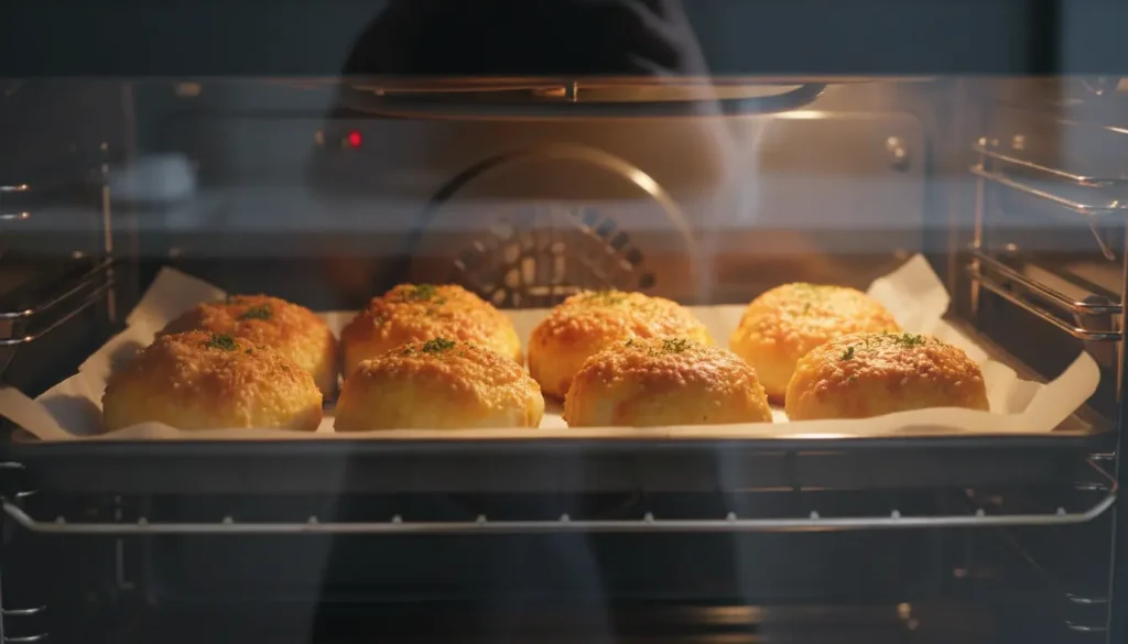Finish image of garlic parmesan cheeseburger bombs