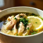 Main image for Greek lemon chicken soup
