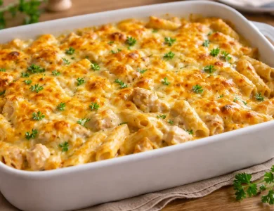 Main image of cheesy chicken pasta bake