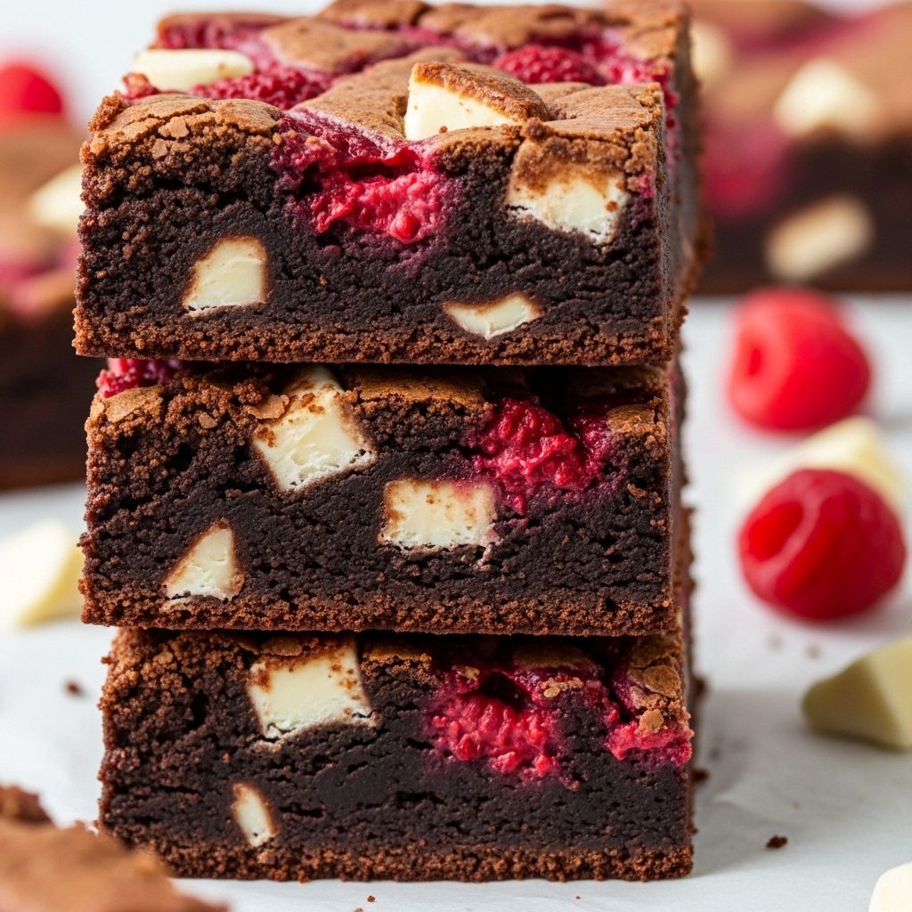 White Chocolate Raspberry Swirl Brownies