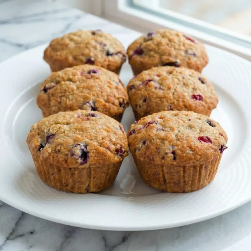 Cranberry Flax Muffins (Healthy, Moist & Flavorful)