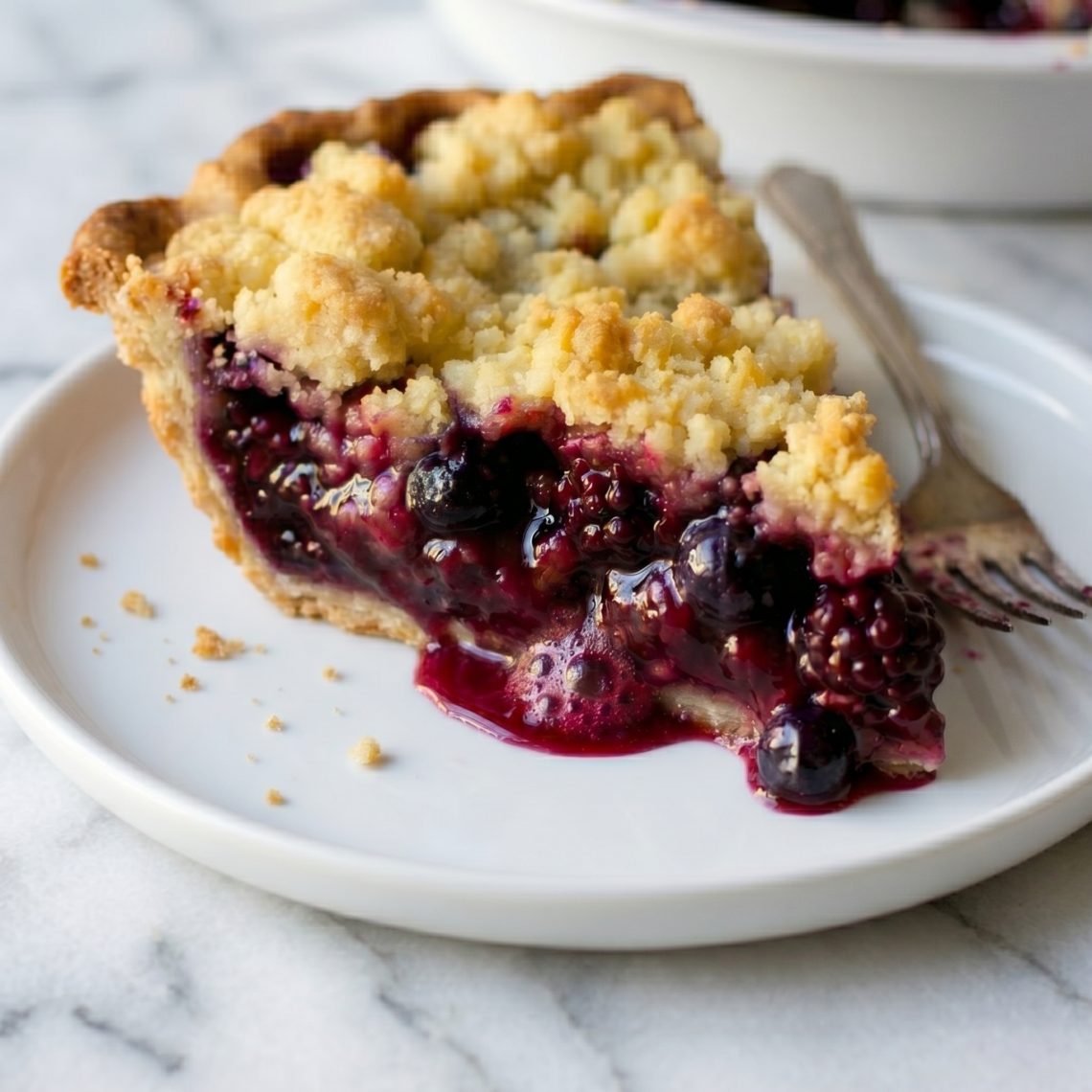 Blackberry Blueberry Crumb Pie (Juicy, Buttery & Irresistible)