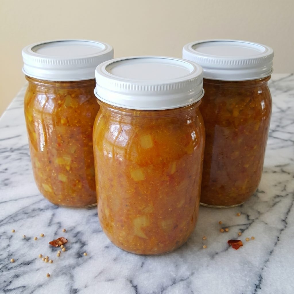 Sweet Rhubarb Pickle Relish (Tangy, Sweet & Traditional Condiment)