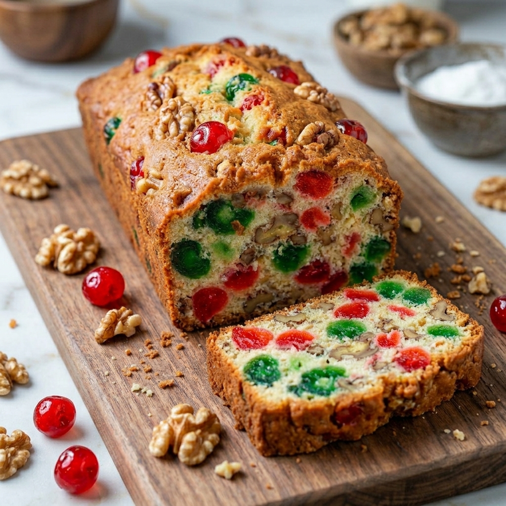 Walnut and Candied Cherry Loaf (Moist, Festive & Full of Flavor)